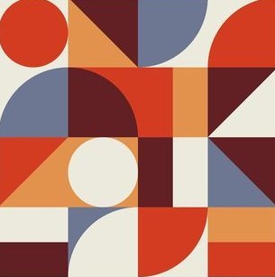 een letter in een abstracte design